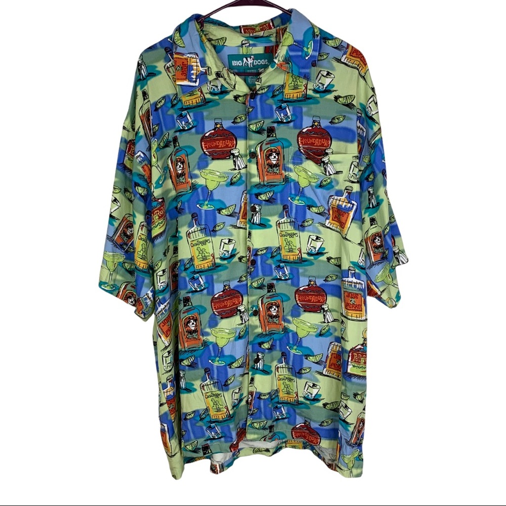 Big Dogs Hawaiian Shirt Party Margaritas Fun Festive Shirt size XL